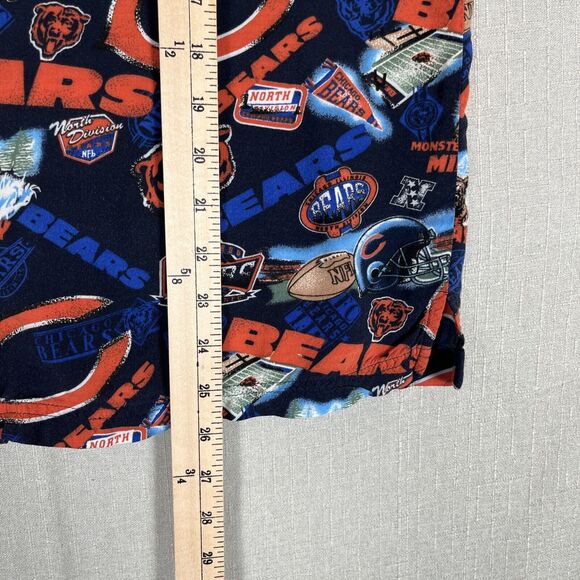 NFL Chicago Bears Mens Medium Shirt Button Front Short Sleeves All Over Print - Picture 7 of 8